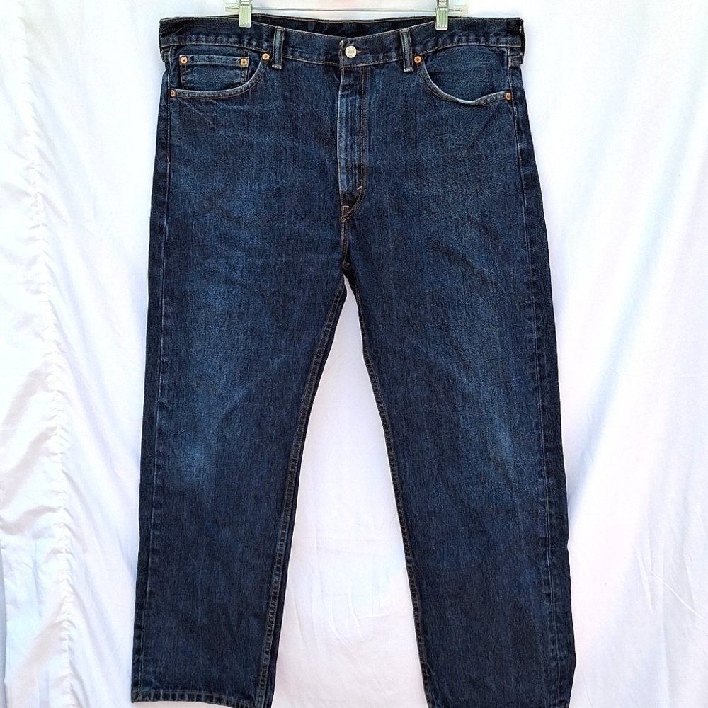 Levi's men's 505 zipper fly jeans size 40W 29L dark blue